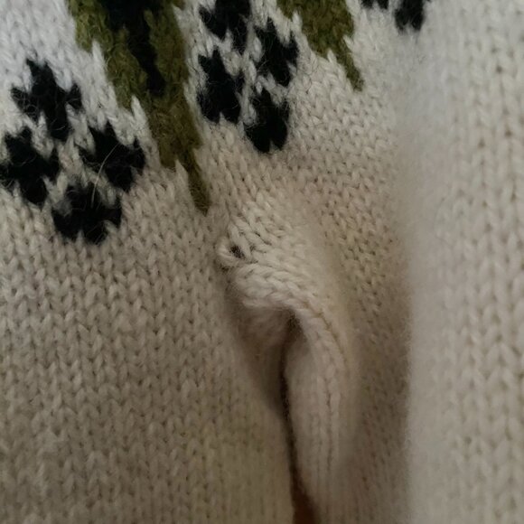Norse Knit Vintage 100% Wool Norwegian Nordic Fair Isle Sweater Hand Knit - Picture 6 of 14